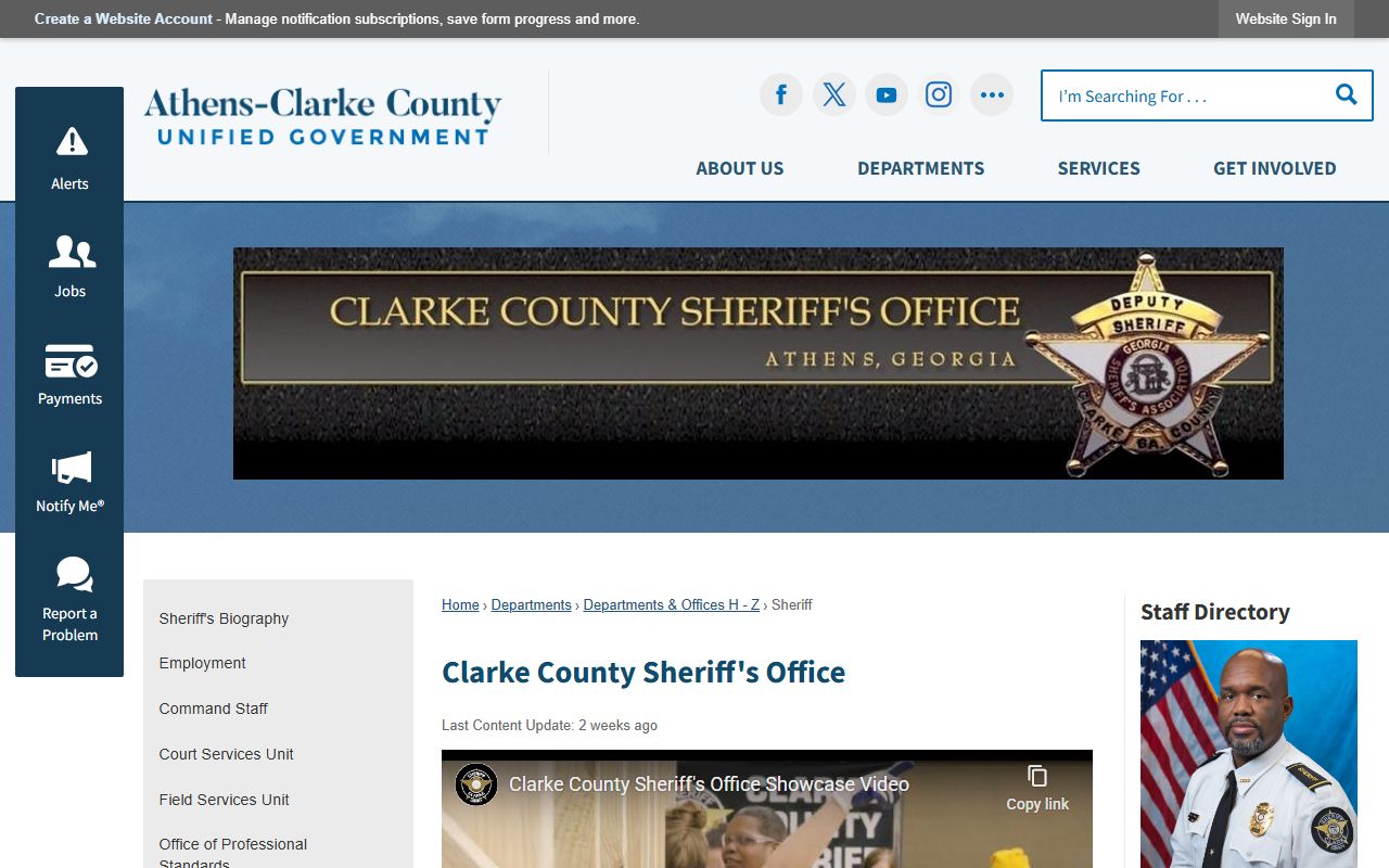 Clarke County Sheriff's Office criminal history records