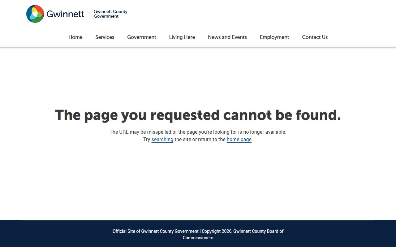 Gwinnett County Clerk of Courts page for criminal history court records